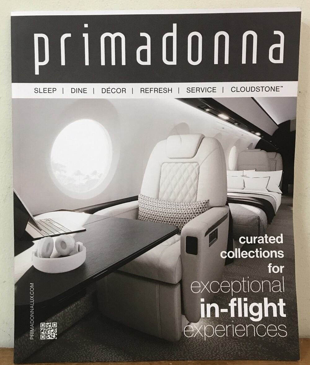 Primadonna Lux Curated Collections InFlight Private Jet Cabin Furnishing Catalog